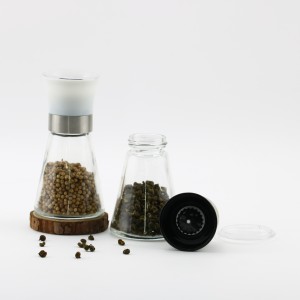 Home High Grips Glass Salt or Pepper Grinder, Glass Body Seasoning Bottle