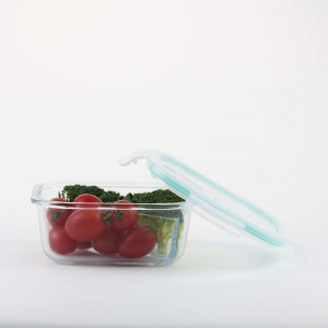 Korean lunch box student glass lunch box high borosilicate heat-resistant glass lunch box household large fresh bowl wholesale