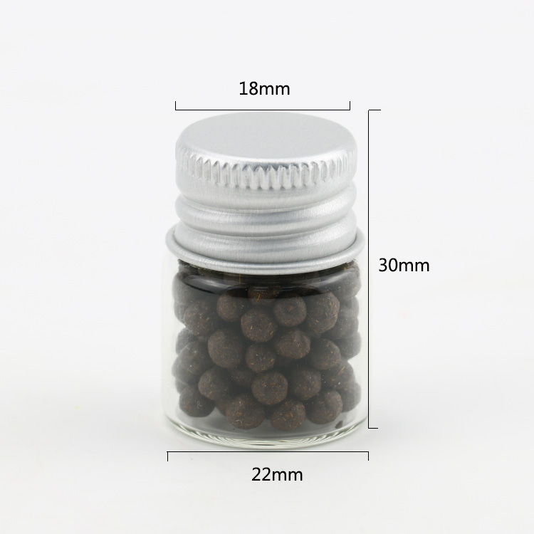 High borosilicate control bottle screw mouth glass candy bottle transparent wishing bottle sealed coffee bean bottle capsule medicine bottle Featured Image