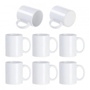 11oz Ceramic White Sublimation Mugs Blank Tazas Para Sublimacion