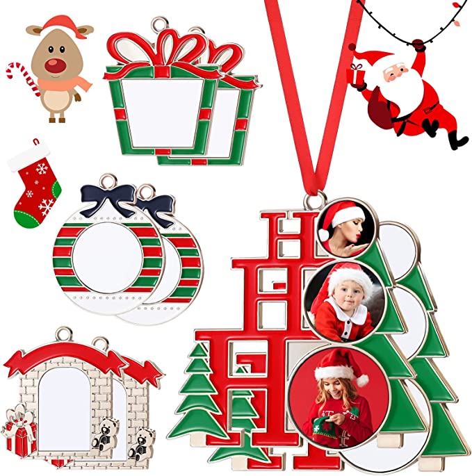 Christmas Tree Hanging Ornaments Sublimation Me...
