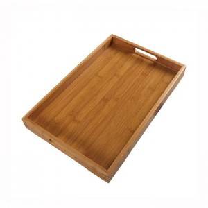 Factory supplied Bamboo Bread Storage Box - OEM Custom Natural Breakfast Bamboo Serving Wooden Tray – Xuanheng