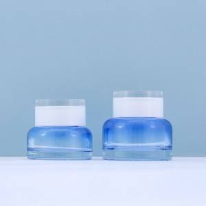 Quality Inspection for Acrylic Lotion Bottle - 50ml glass jars blue cosmetic cream jar 30ml glass jar container gradient – Xumin