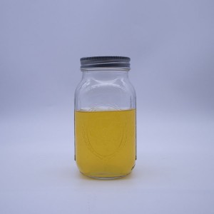 Custom Round Food Honey Storage Wide mouth Glass Jar With Lid