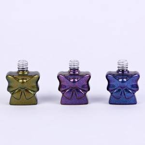 Discount Price Spray Perfume Glass Bottle -  Factory Flower unique shape 15ml 0.5oz purple oem color printing empty fancy nail polish bottle glass – Linearnuo