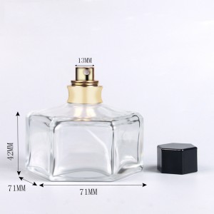 Cheap price Spray Bottle Perfume - ONE-STOP PURCHASE 30ml transparent unique hexagonal shape glass perfume empty bottle manufacturer – Linearnuo
