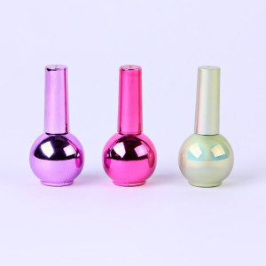 Cheap price Spray Bottle Perfume - 15ml 16ml 17ml bright electroplated uv ball round empty glass large nail polish bottle – Linearnuo