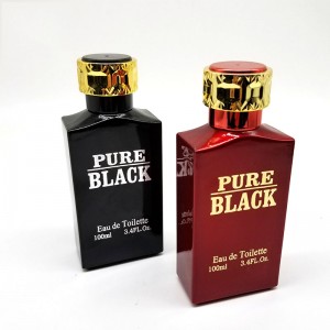 100ml Black and red best empty glass bottle perfume for lady