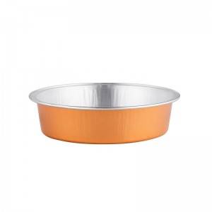 Disposable Microwavable Round Color Kitchen Use Aluminum Foil Cake Cup With Lid