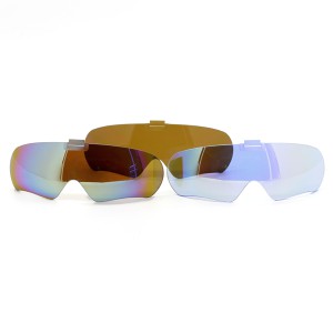 Colorful Sports Goggles Lens, Conjoined Sports Glasses Lenses, Cross-country Spectacle Lens