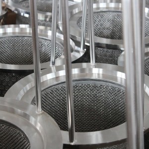Perforated plate sintered mesh filter basket