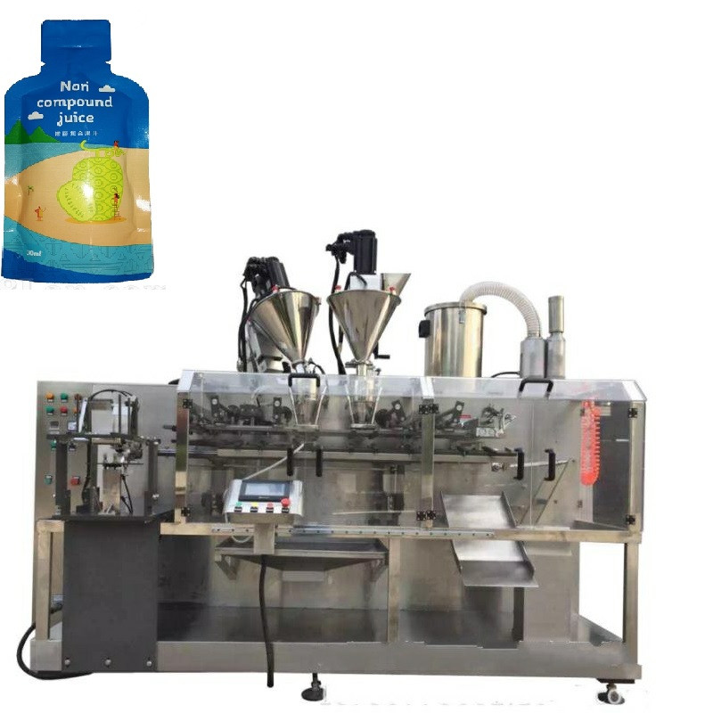 Double bag-given powder granule horizontal automatic packing machine Featured Image