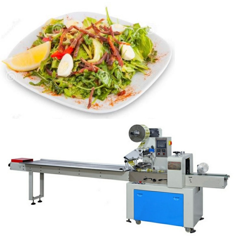 Salad wrapper machine