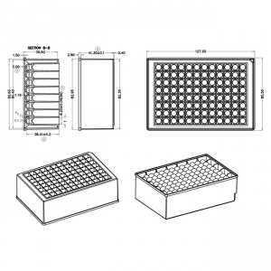 2.0ml 96 Square well plate