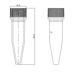 Screw Cap 1.5ml Cryovial Tube (without skirt)