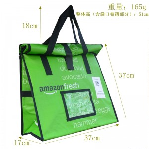 Custom PP Woven Waterproof Durable Using Material Cooler Supert Market Delivery Bag Sorting Delivery Bags ACD-CW-007