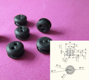 3mm snap in rubber wire grommet round rubber cable grommet