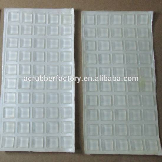 10x10x3 mm silicone bumpon square silicone foot self adhesive rubber foot clear silicone feet rubber feet with 3M adhesive