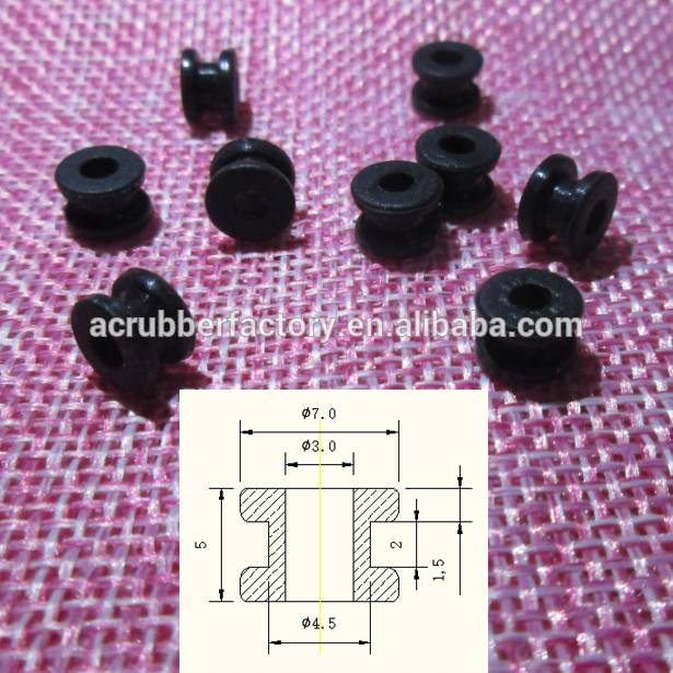 H shape ID 3mm silicone rubber grommet for 4.5 hole 2 mm plate