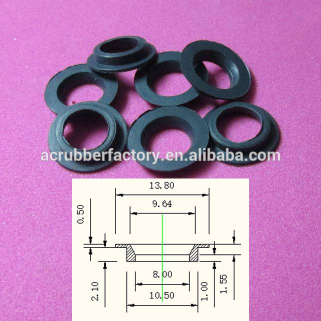 8 10.5 2.1mm cable rubber plug flat grommet for thin plate