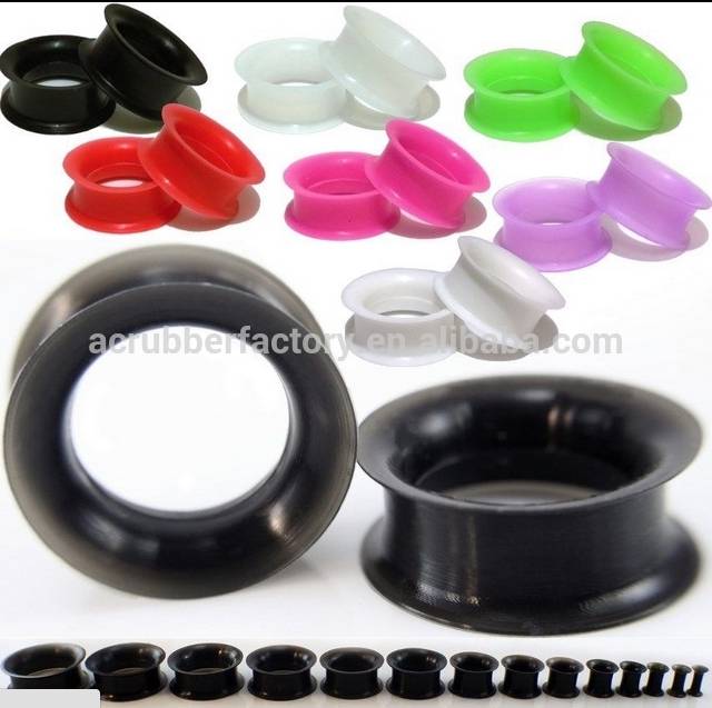 Ordinary Discount Rubber Grommet Sleeve -
 custom ear gauges silicone plugs Ultra Soft Silicone rubber Ear Skin Flesh Tunnels Plugs Gauges – Anconn