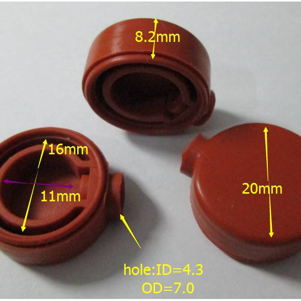 custom round silicone gasket cap for printing machine silicone valve cap