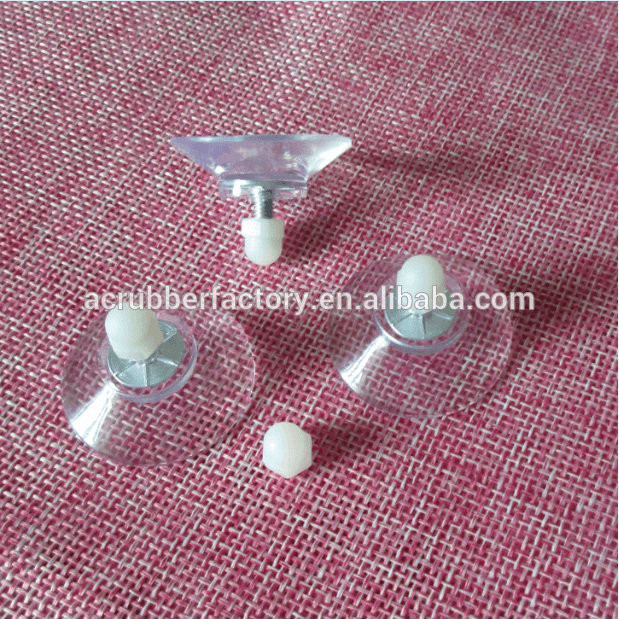 30mm strong pvc vacuum threaded suction cup sucker with M4 stud