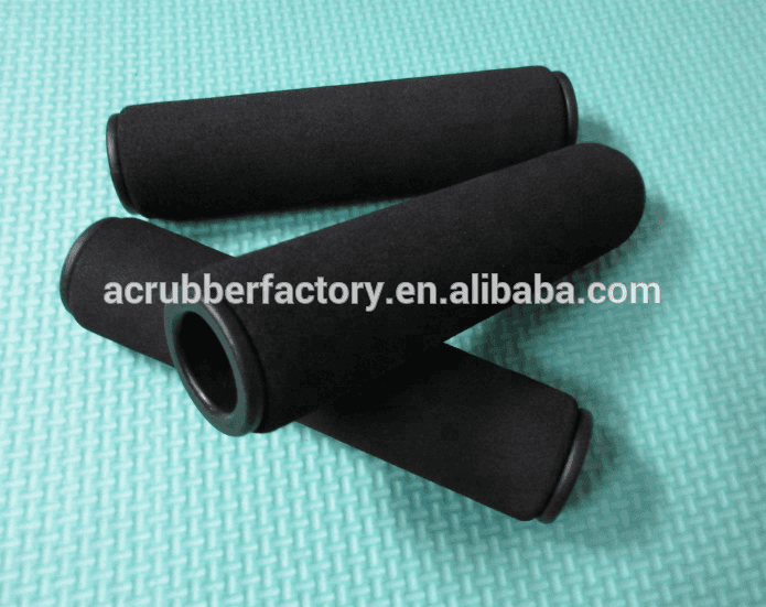 17.5 25 30mm rubber foam grip with a plastic tube inserted rubber handle for dumbbell rubber grip pet lead grips for 22 mm pole
