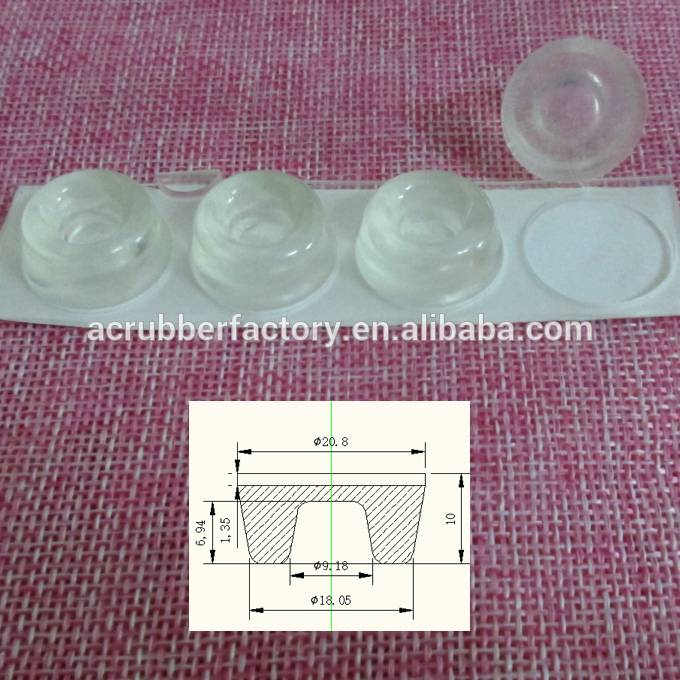 diameter 21 x height 10 mm conical self adhesive silicone feet