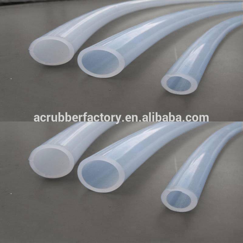 rectangular silicone LED tube round rubber tubes silicone protective soft transparent flat rubber tube