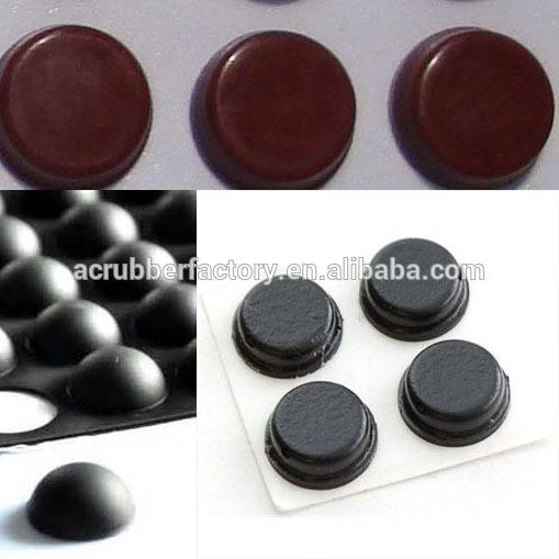 hemispherical dome top 3m self adhesive silicone rubber feet for glass table and equipment