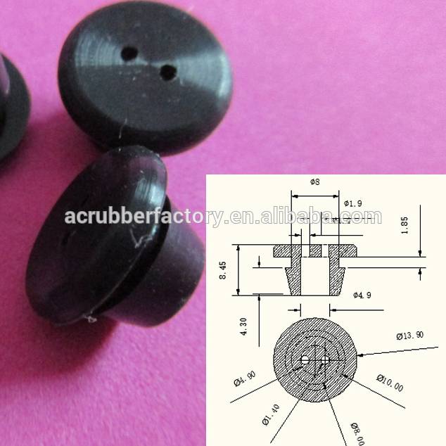 silicone bungs plug with groove 8 mm plug with two holes 10 mm plug with two holes