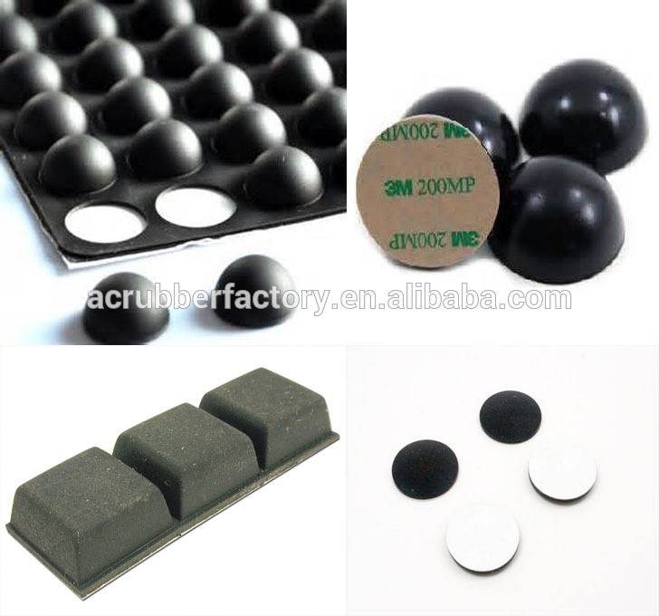 Adhesive Non-Slip Solid Rubber Pad Sheet Thin Silicone Rubber Gasket Sheet  NEW
