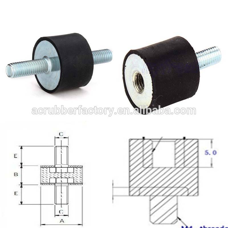 Details about   Rubber Mount Anti Vibration Double Male Thread Silentblock M3 M4 M5~M12 Ø6-80mm 