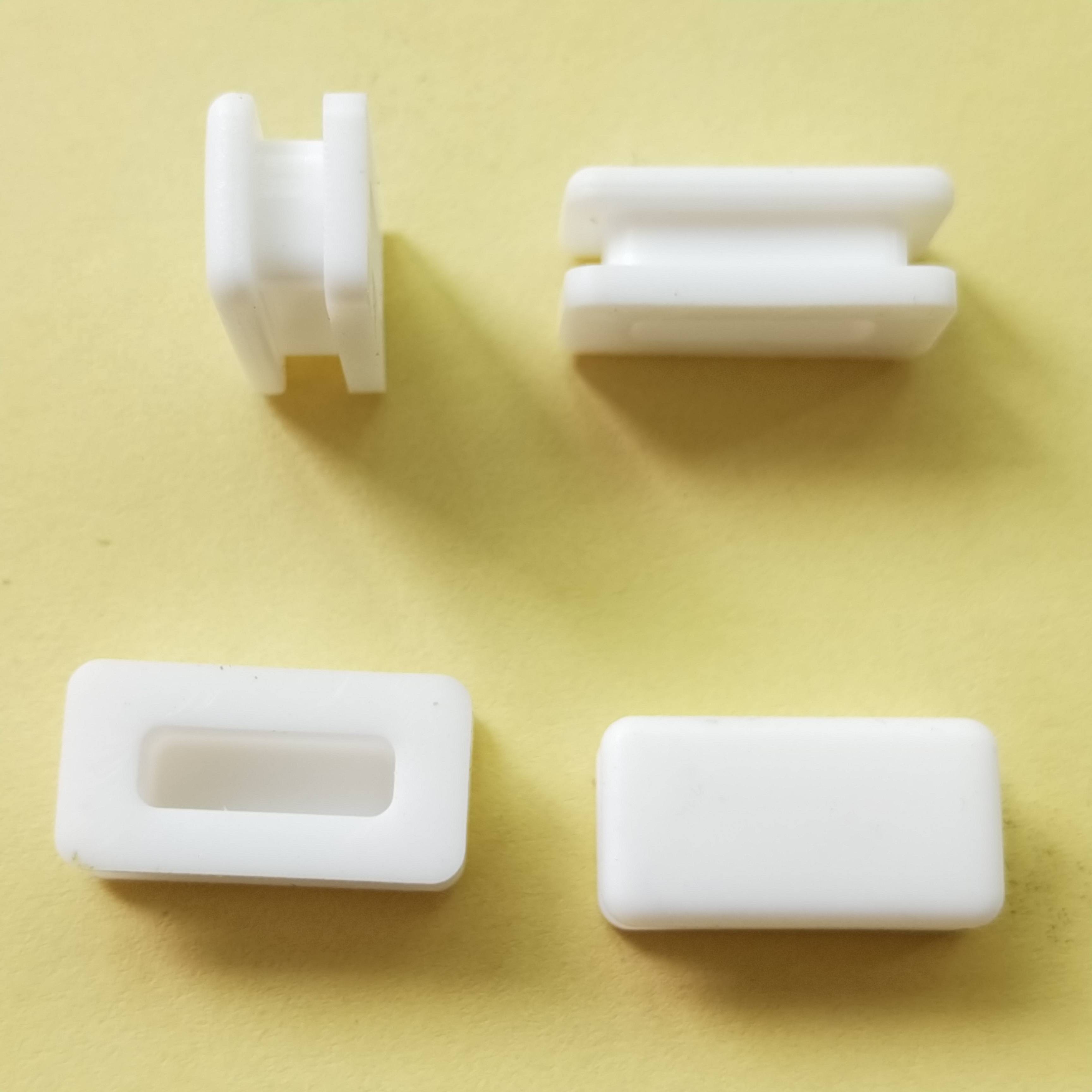 White Micro USB Silicone Plug with Grooves for Thermal imagers and accessories