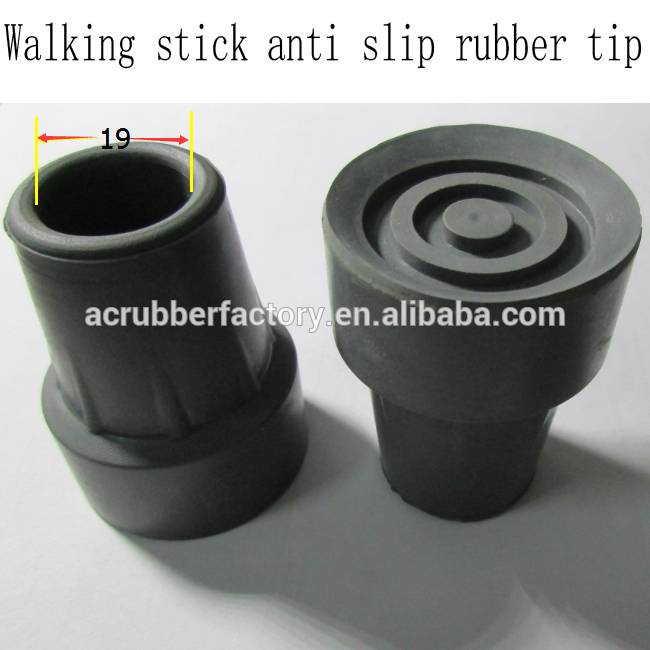 S shape 19 mm 5/8" 3/4" 25/32" 1" 1 1/4" inch anti slip shock rubber walking stick tips for walking stick crutch Rubber ferrules