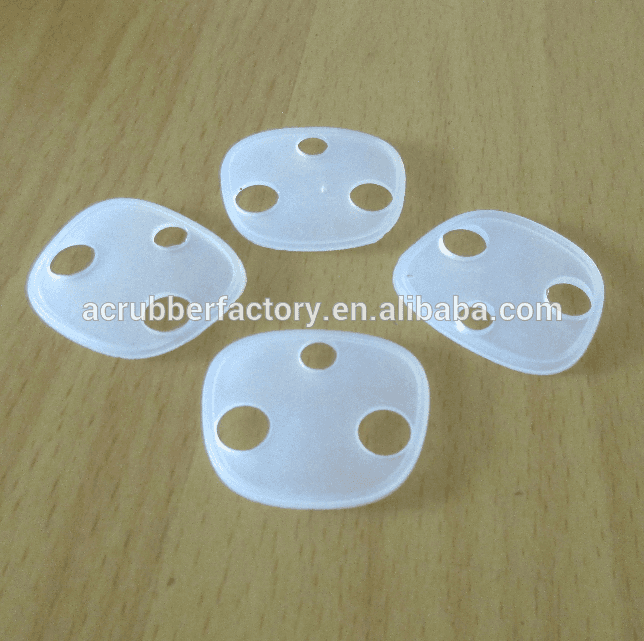 decorative rubber pad with 3 holes three holes silicone gasket three holes silicone pad
