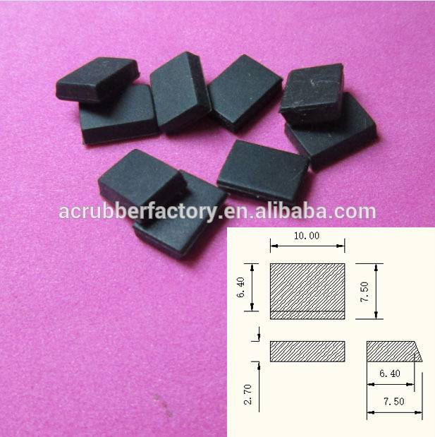 10×7.5×2.7mm silicone rubber rectangular pads shock pad rubber pad