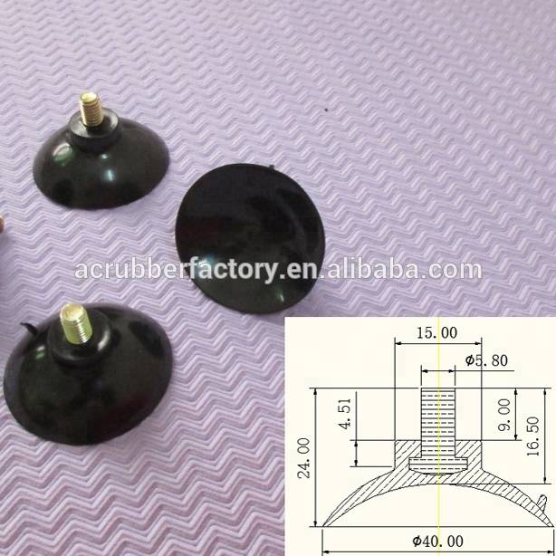 Injection Plastic Modling Type glass handling suction cups 40 mm M6 sucker