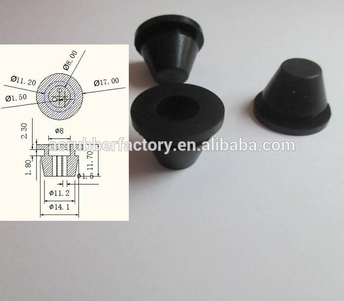 3 holes wire guide for 1.5 cable grommet waterproof silicone rubber grommet