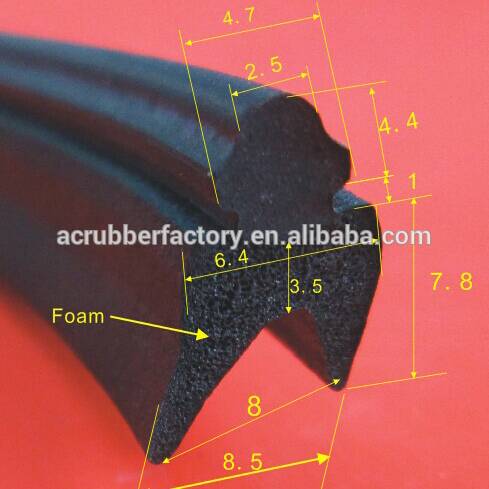 Fast delivery Blind Rubber Grommet -
 bus window rubber seal aluminum window rubber seal – Anconn