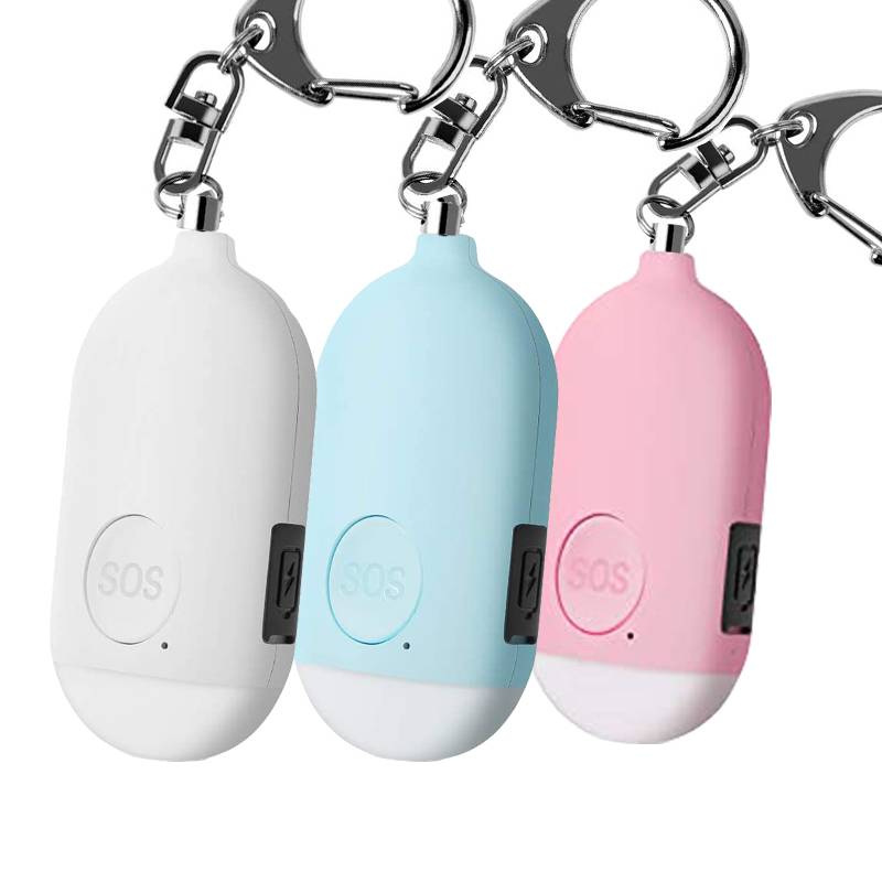 New design self defense weapons USB rechargeable 125db Loud Siren Safe Sound personal alarm keychain for women self defense Featured Image