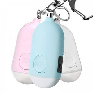2020 new design usb rechargeable anti attack personal alarm 125db safesound personal alarms for children