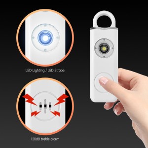 Kids Mini 130DB Safesound Self Defense Security Alarm Device Anti Rape Alarm Safety Panic Personal Alarm Keychain And LED Flashlight