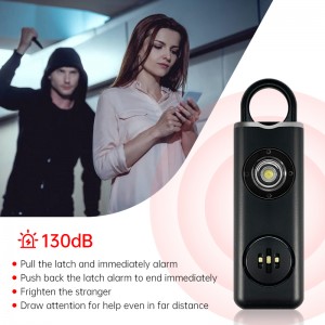 Kids Mini 130DB Safesound Self Defense Security Alarm Device Anti Rape Alarm Safety Panic Personal Alarm Keychain And LED Flashlight