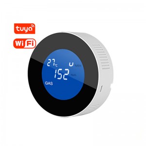 Tuya Wifi Smart Natural Gas Alarm Sensor With Temperature Function Combustible Gas Leak Detector