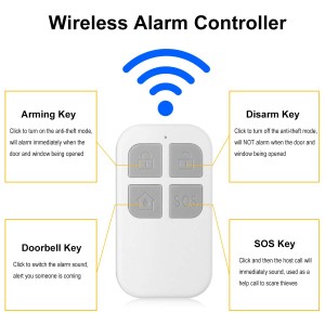 433mhz Remote Control 130DB Wireless window and door alarms Sensor Anti Theft Burglar door security alarm