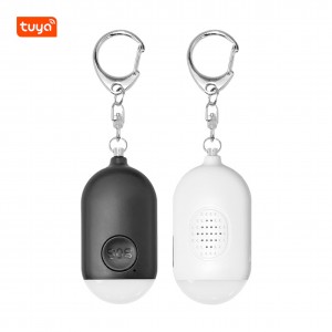 Smart Personal Safety Alarm Keychain System Tuya Blue Tooth Wifi SOS Push Panic Button