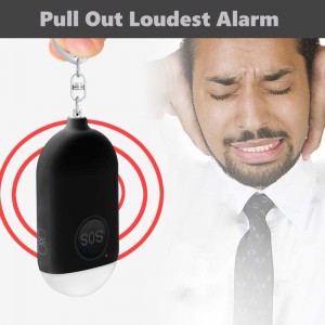 130dB Rechargeable Safe Sound Anti Rape And Attack Alarm Keychain Emergency SOS Panic Self Defense Personal Safety Alarm