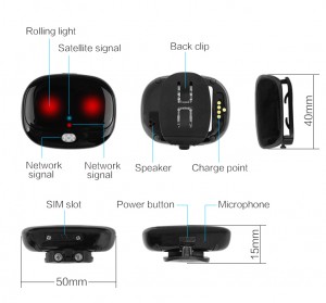 GPS Pet Tracker Locator Two-way Alarm Object Finder Black Technology Intelligent Products Mini Chip GPS Tracker
